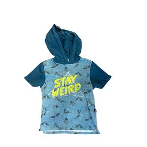 Rags to Raches Stay Weird hooded tee. No holes or stains.